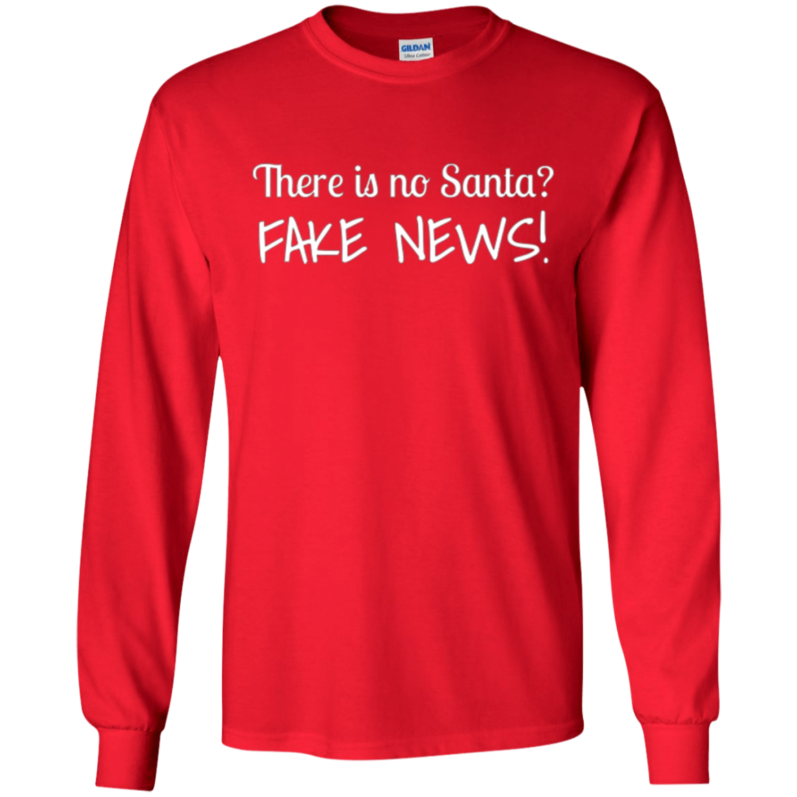 Santa Fake News T-Shirt Trump Joke Funny Christmas Gift