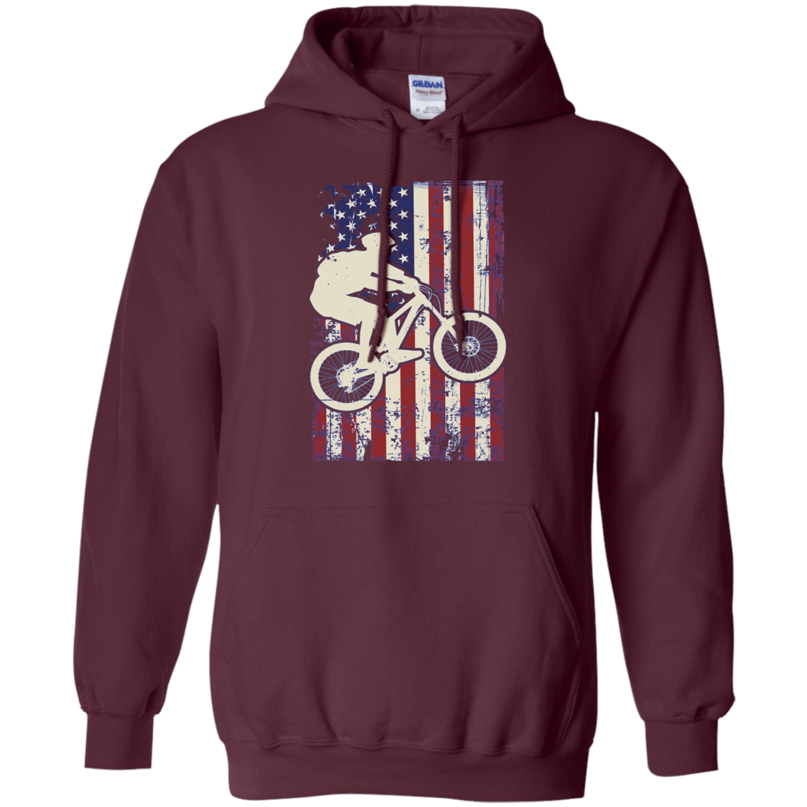 American Flag Mountain Biking Shirt Long Sleeve Bike Lover