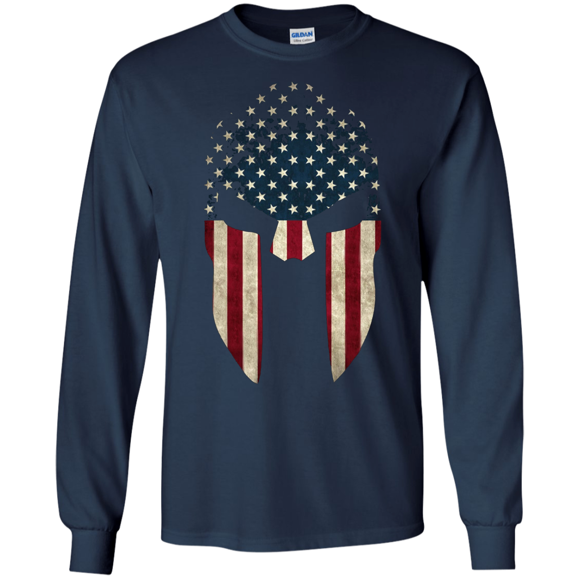 American Spartan Old Glory Molon Labe USA Flag T-Shirt