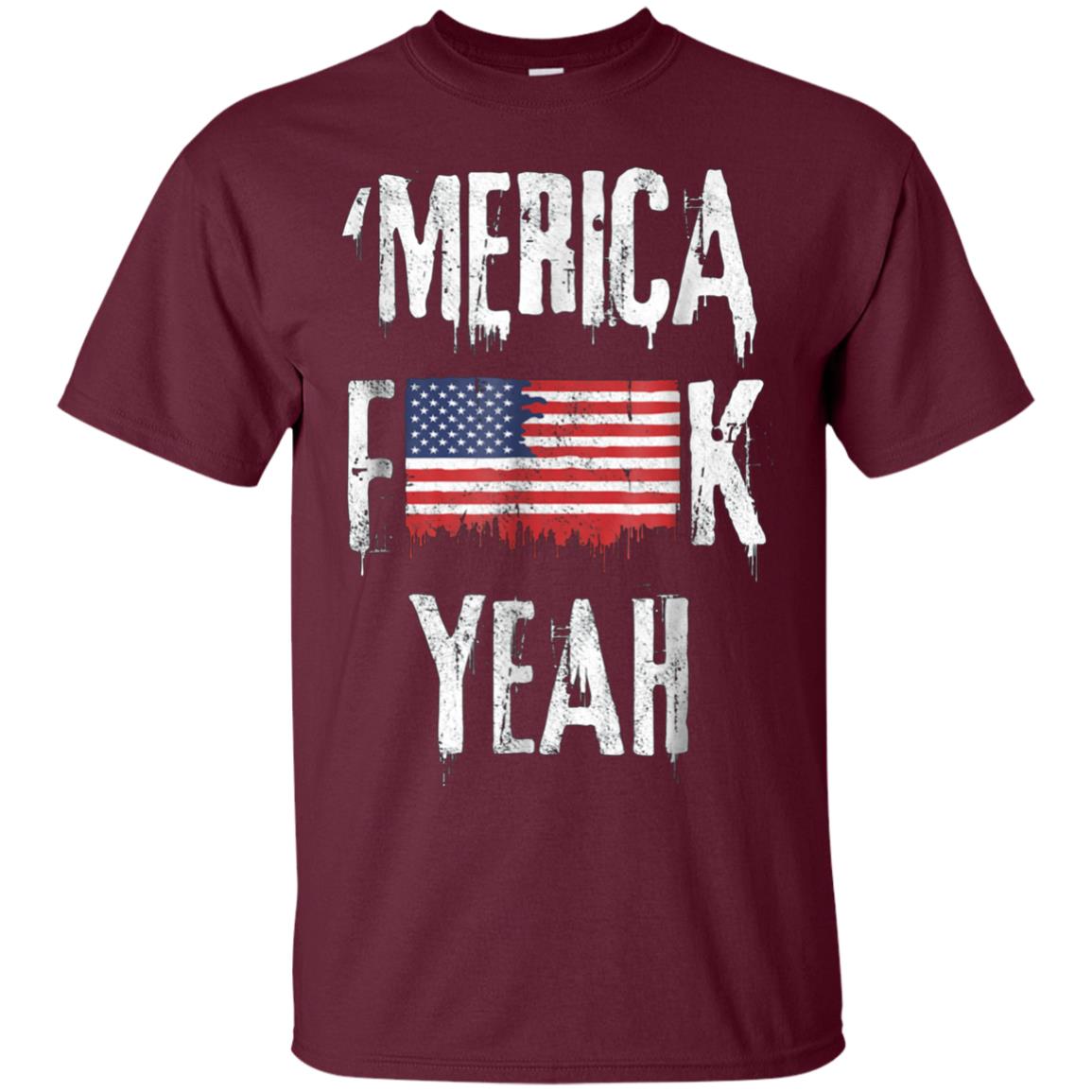 'Merica Yeah T-Shirt USA Flag 4th July American Patriotic US