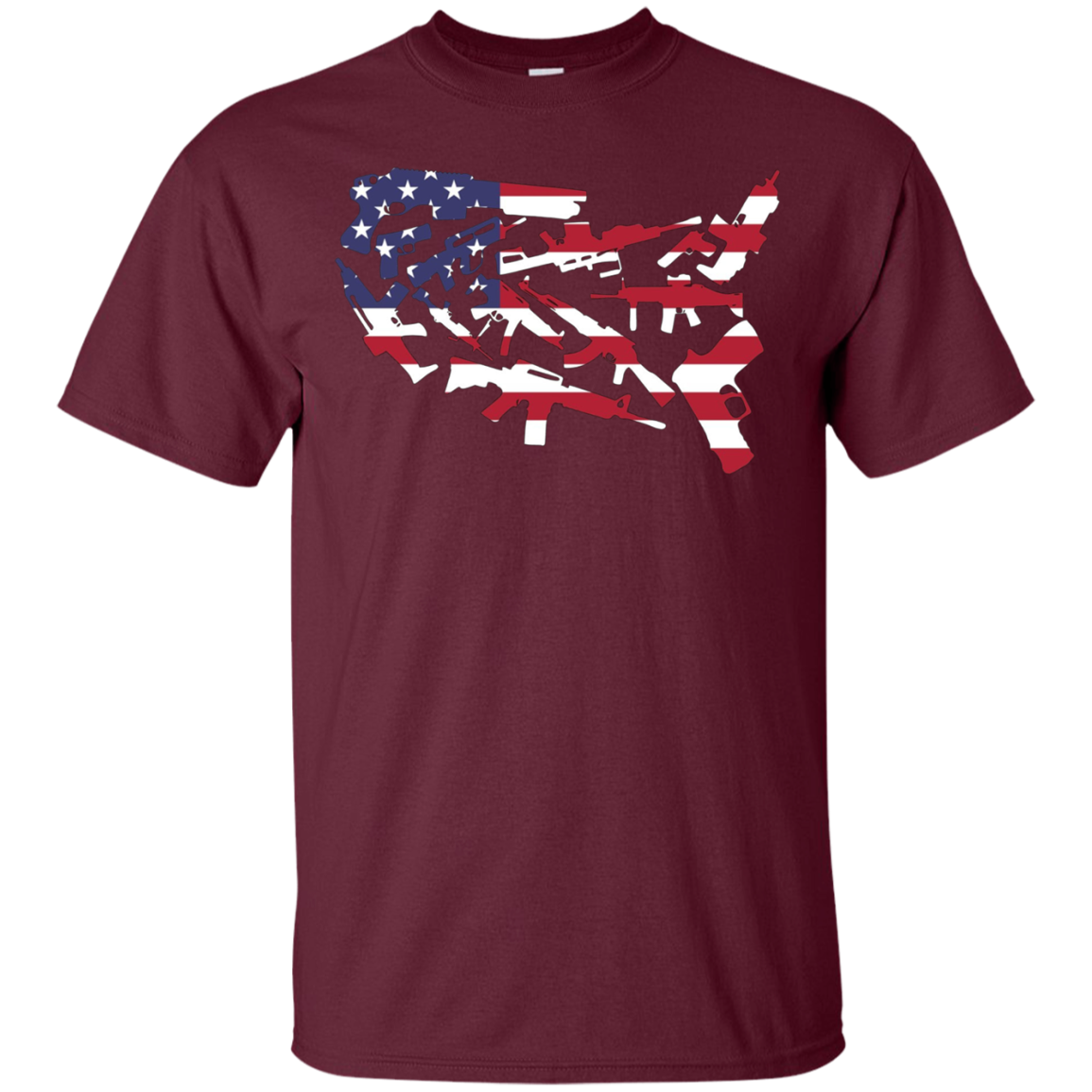American Gun Shirt: United States Flag Pattern