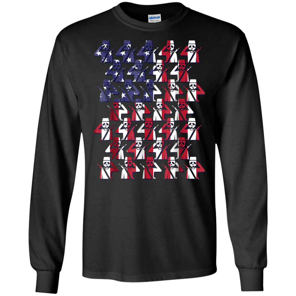 American Patriot Day Funny Skulls T Shirt Original Gift Tee