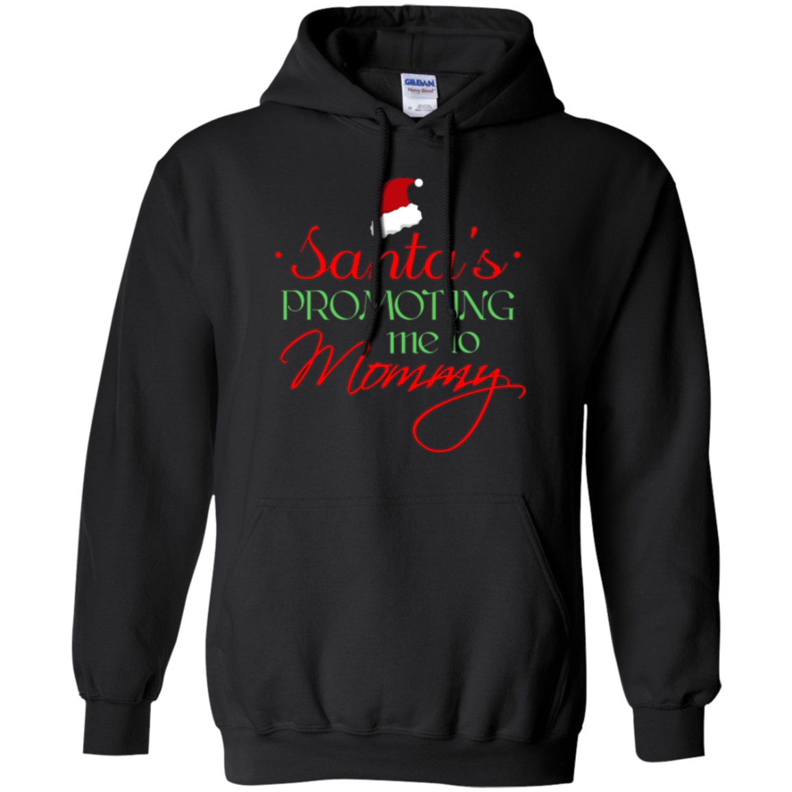 Santas Promoting Me To Mommy Mom Christmas Maternity T-Shirt