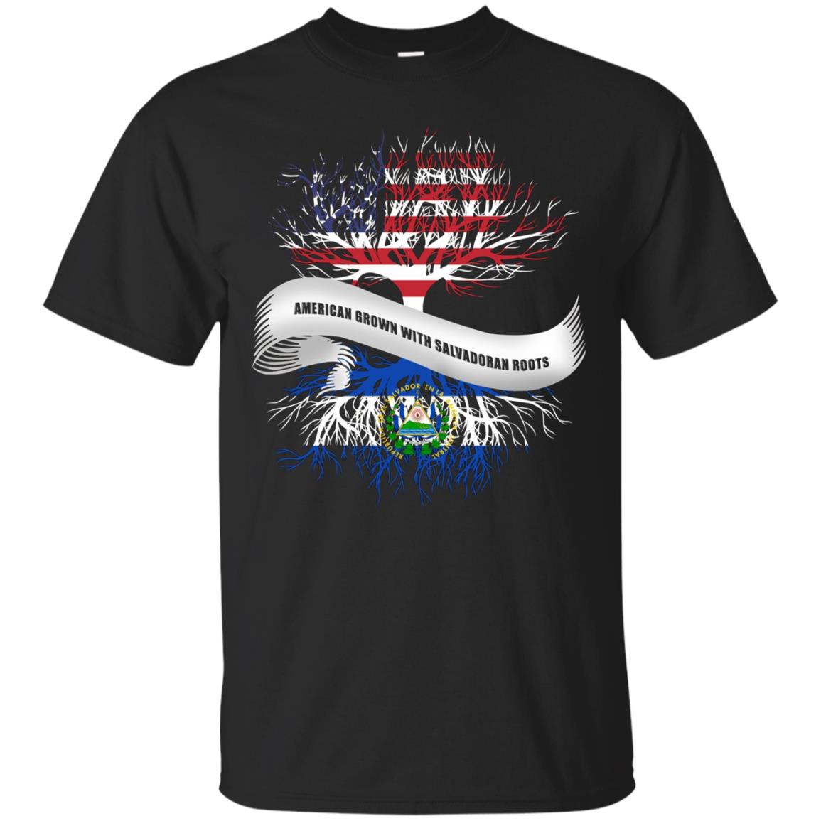 American Grown with Salvadoran Roots T-Shirt El Salvador Tee