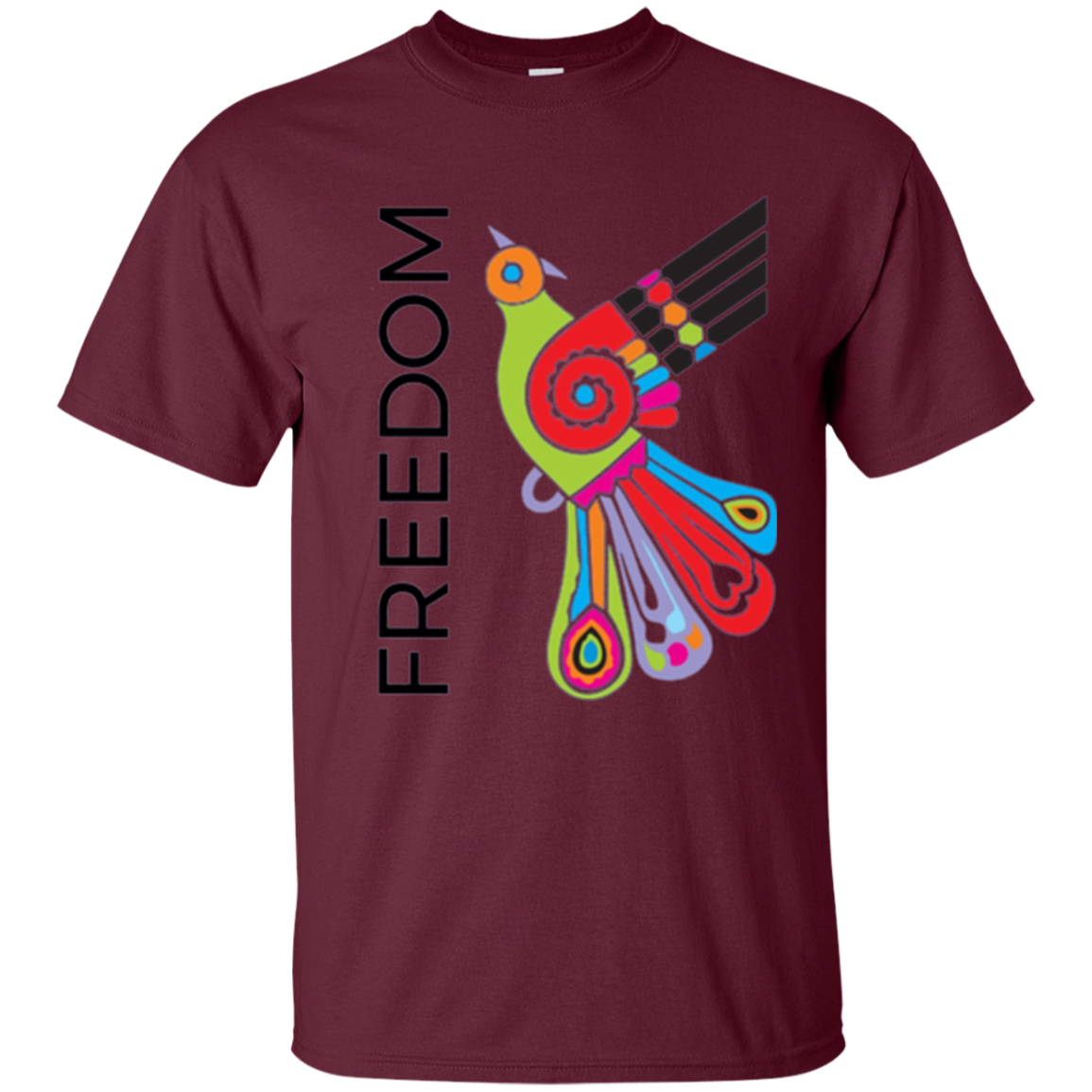"Freedom" Bright Colorful Bird Diversity Unity T-Shirt