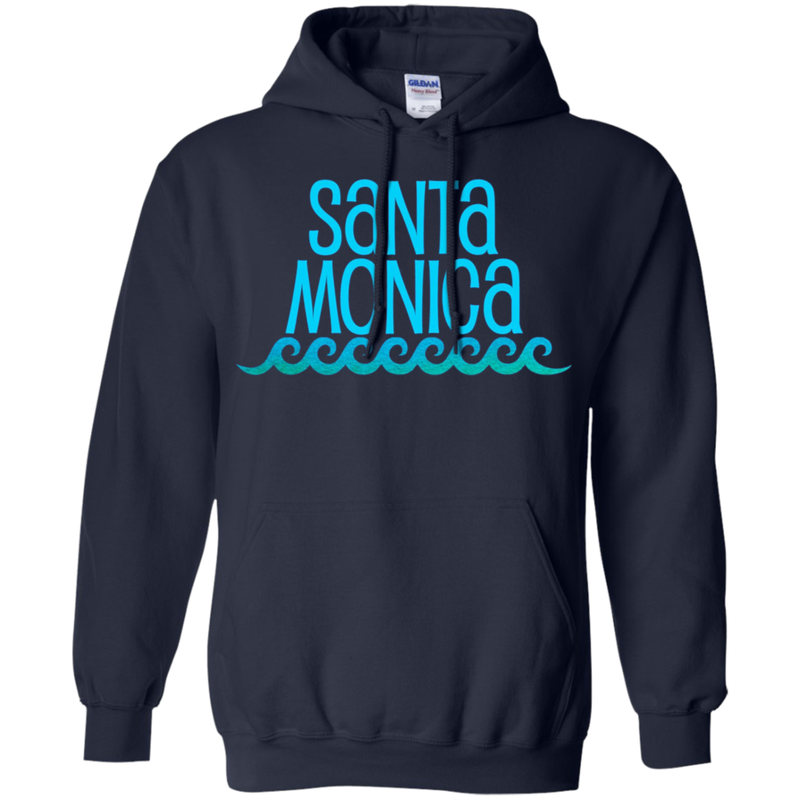 Santa Monica Beach Long Sleeve T-Shirt Waves Surf Tee Shirt