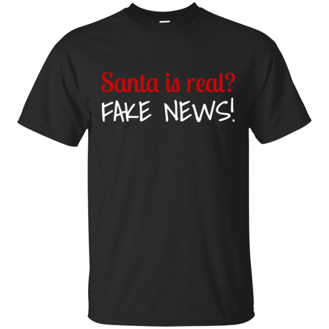 Santa Fake News T-Shirt Trump Joke Funny Christmas Gift