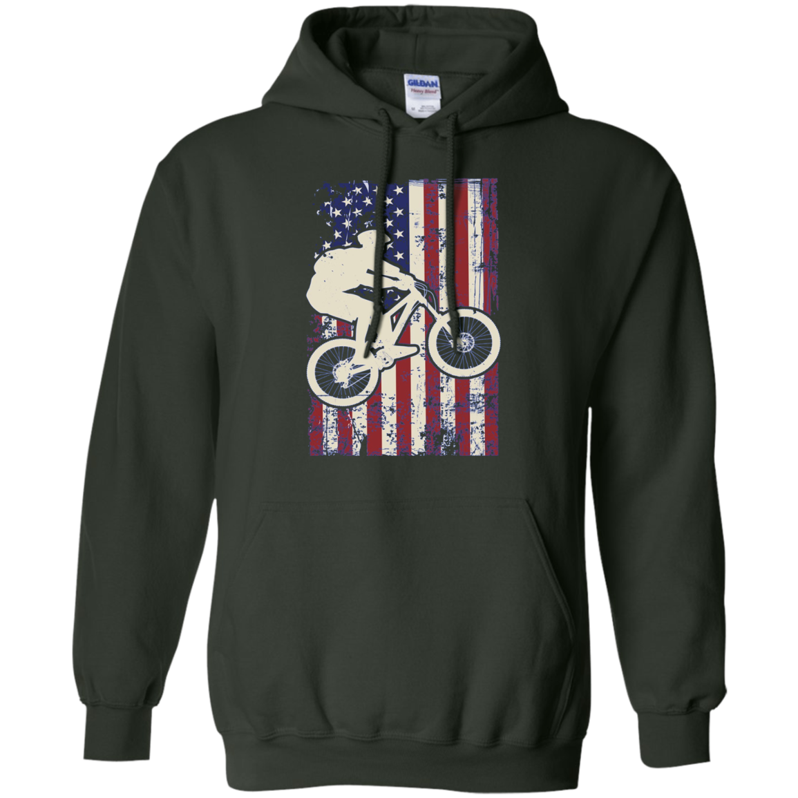 American Flag Mountain Biking Shirt Long Sleeve Bike Lover