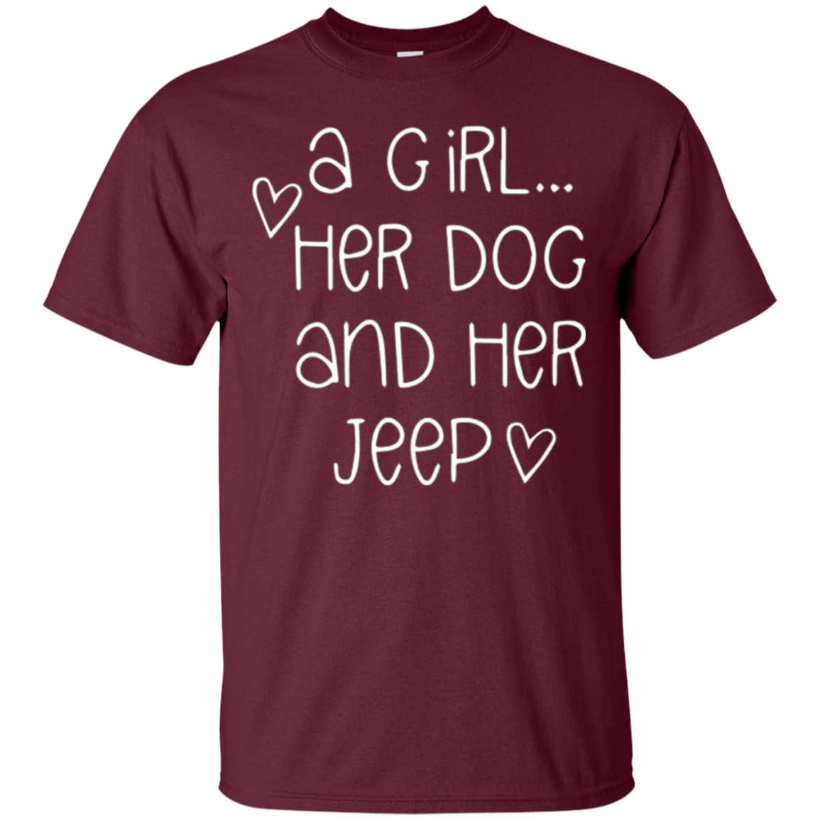 A Girl...Her Dog And Her Jeep T shirt
