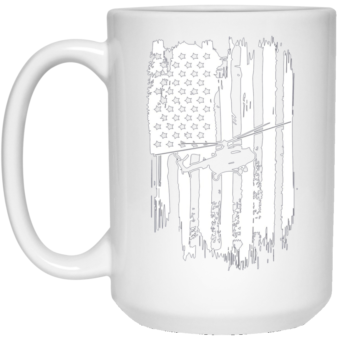 American Flag T-Shirt For Helicopter Pilot Or Fan Patriotic