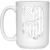 Image of American Flag T-Shirt For Helicopter Pilot Or Fan Patriotic