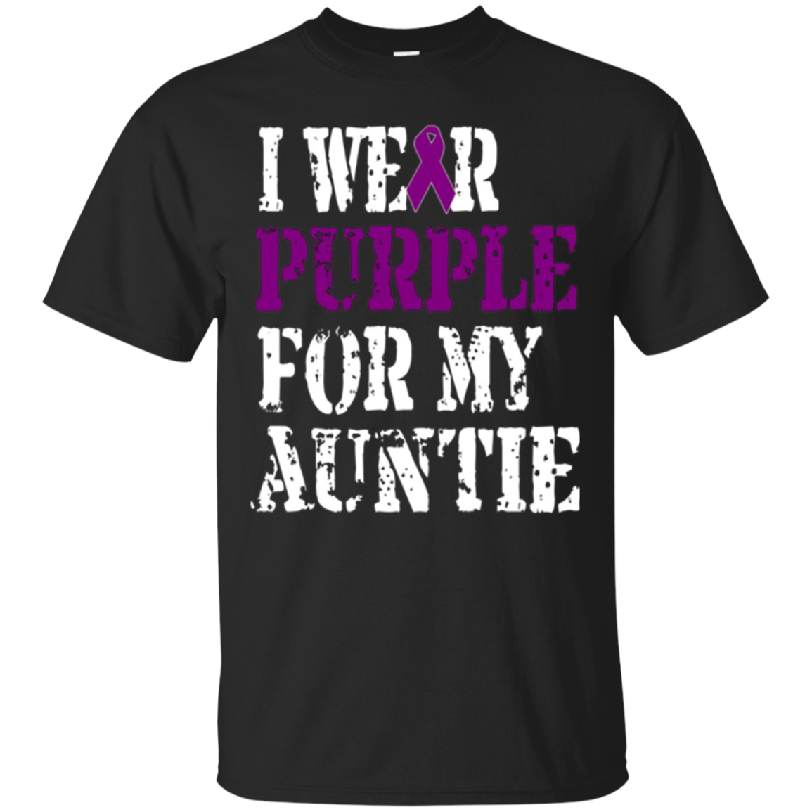 Alzheimer's Awareness T-shirt I Wear Purple For My Auntie
