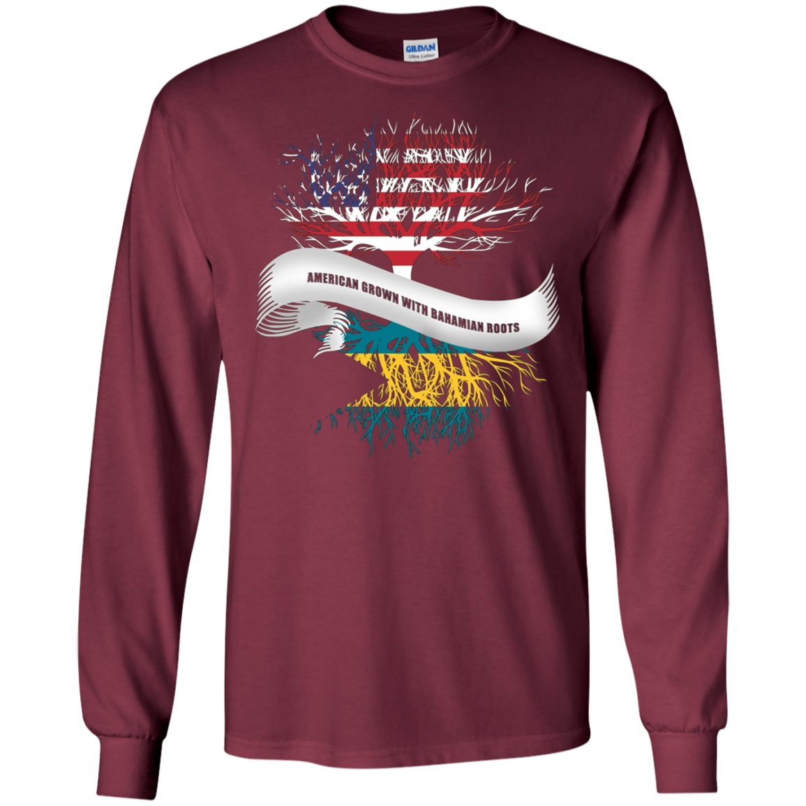 American Grown with Bahamian Roots T-Shirt Bahamas Tee