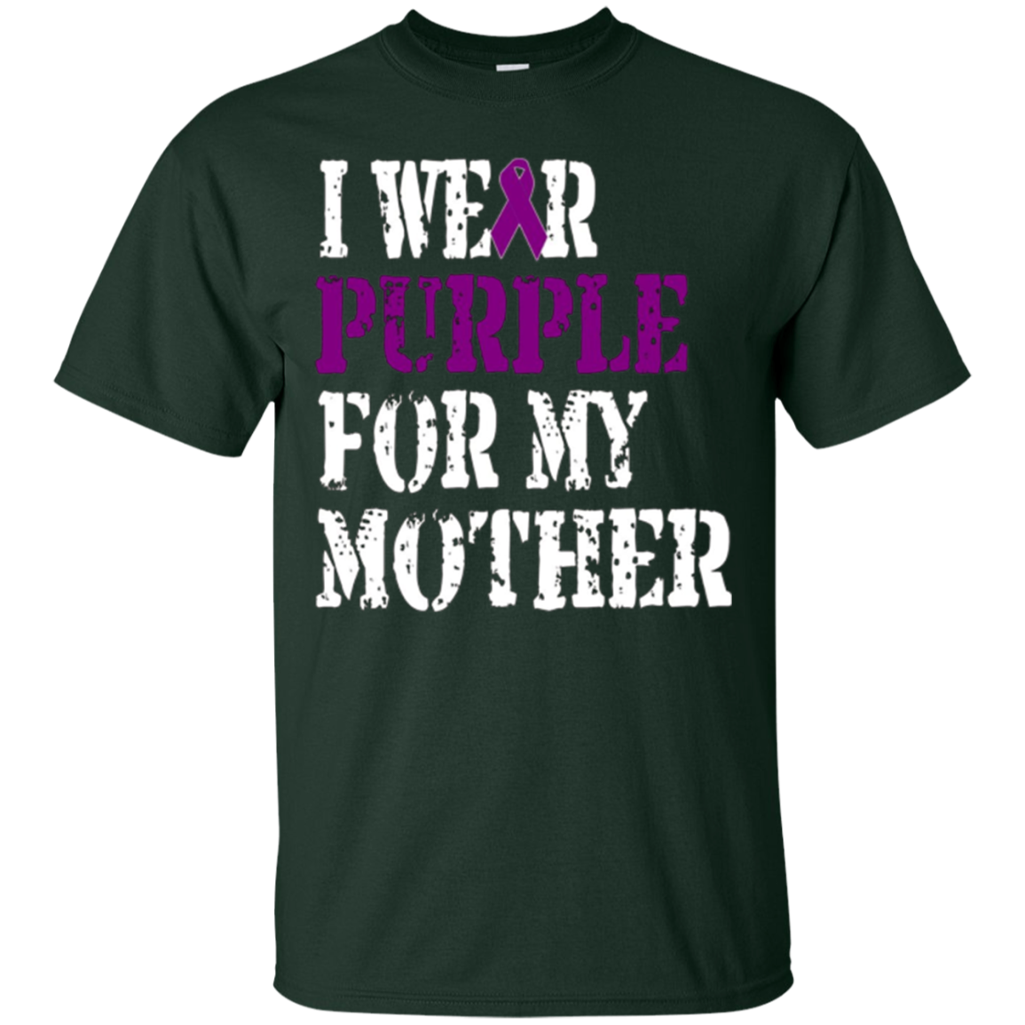 Alzheimer's Awareness T-Shirt I Wear Purple For My Mother