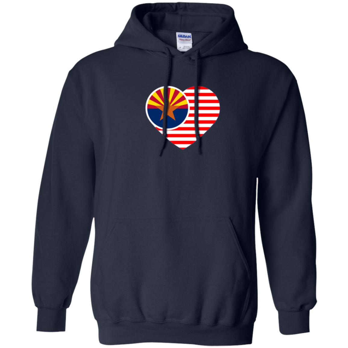 Arizona Flag Shirt USA American Flag T-Shirt Vintage Heart
