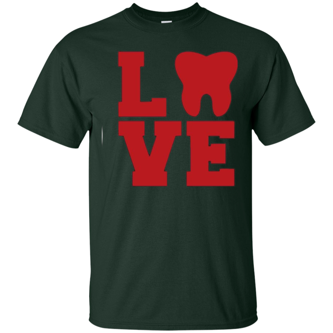 AfhhF Women's Love Dental Tooth Summer Short Sleeve Tee Shirt Crew Neck Tees