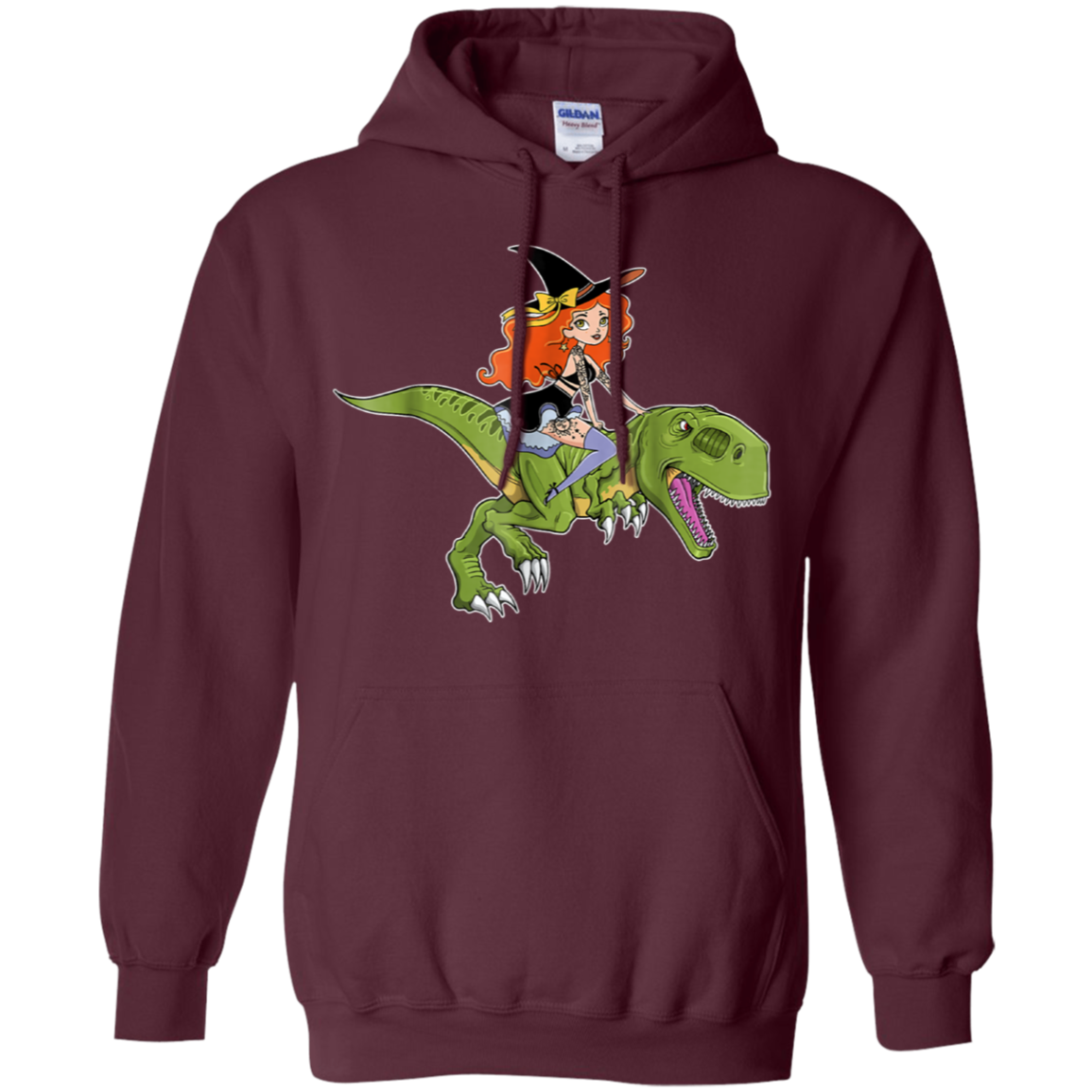 Witch Riding Dinosaur Halloween Costume Funny Gift Shirt