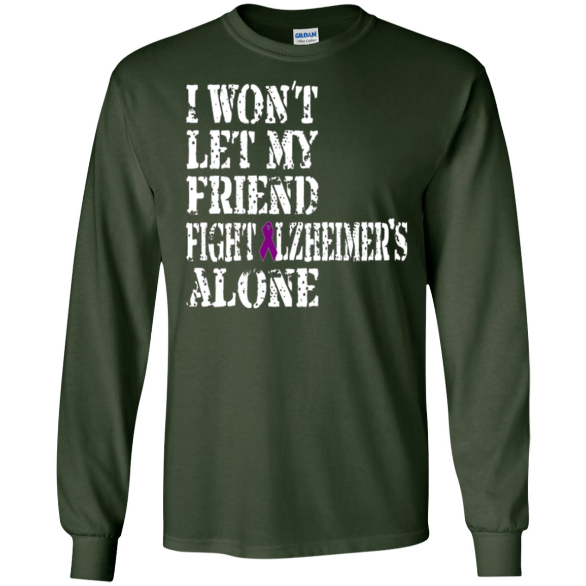 Alzheimer's Awareness Shirt For Friends Purple Ribbon Tee
