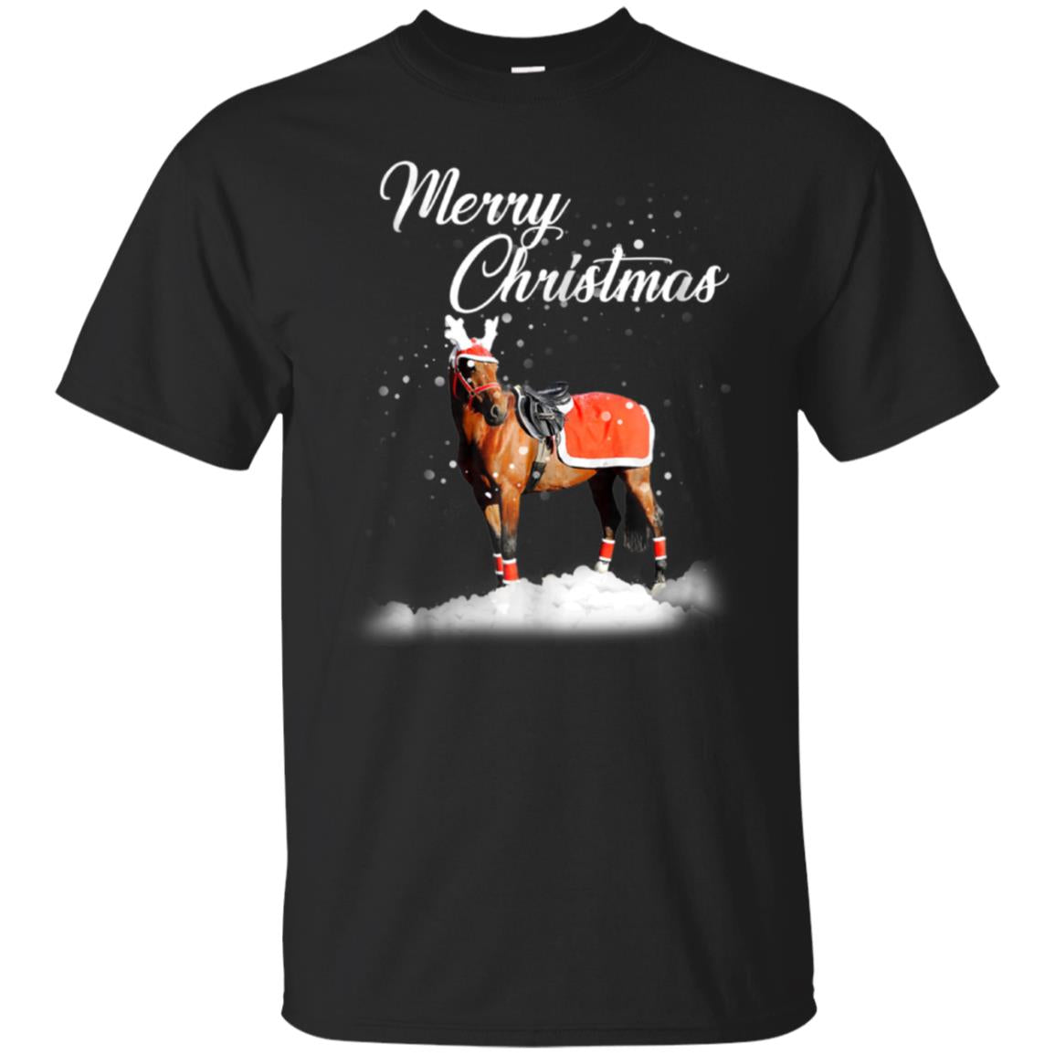 Santa Merry Christmas Horse TShirt Farm Farmer Christmas Tee