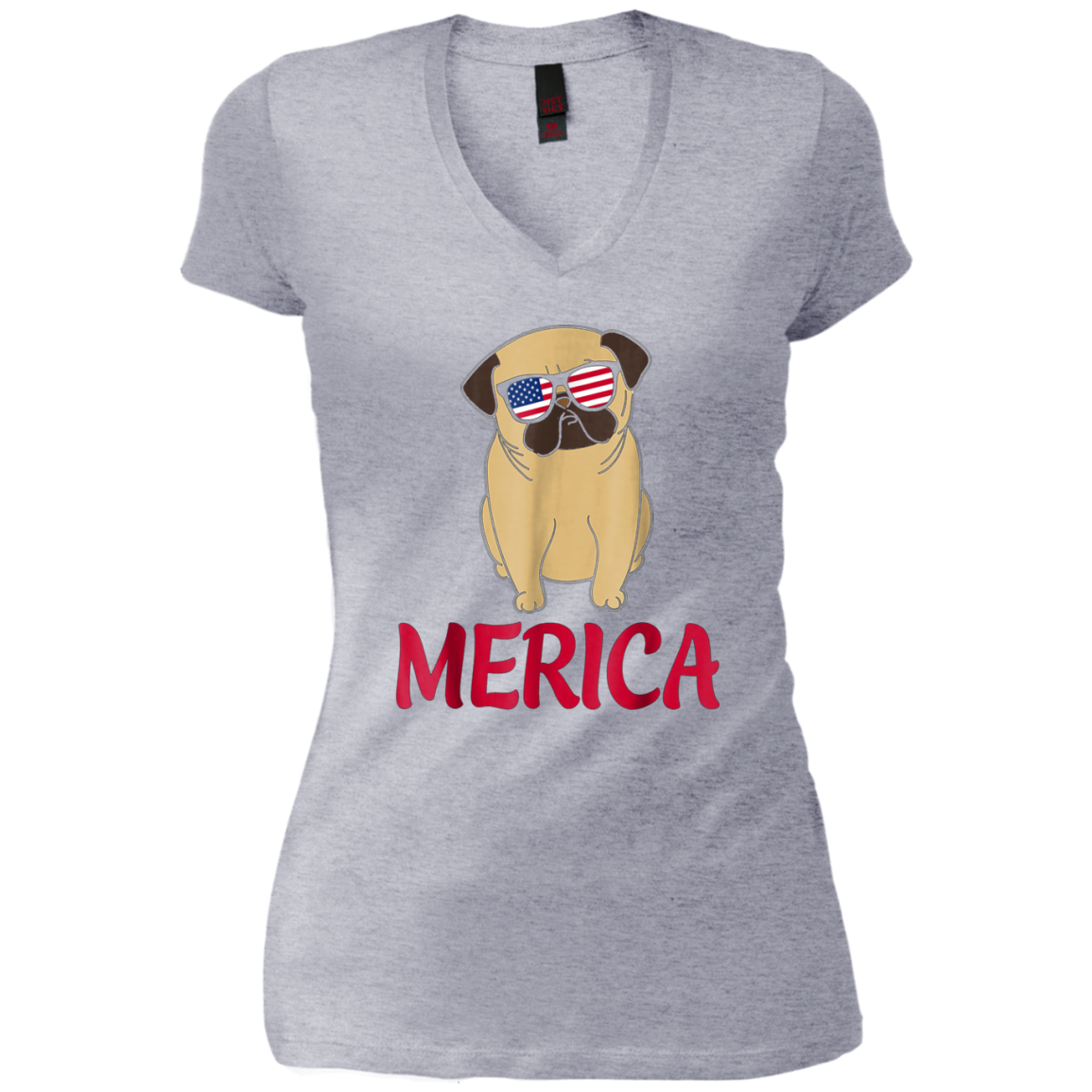 American Flag Pug T-Shirt 4th July Shirt Gift 2018