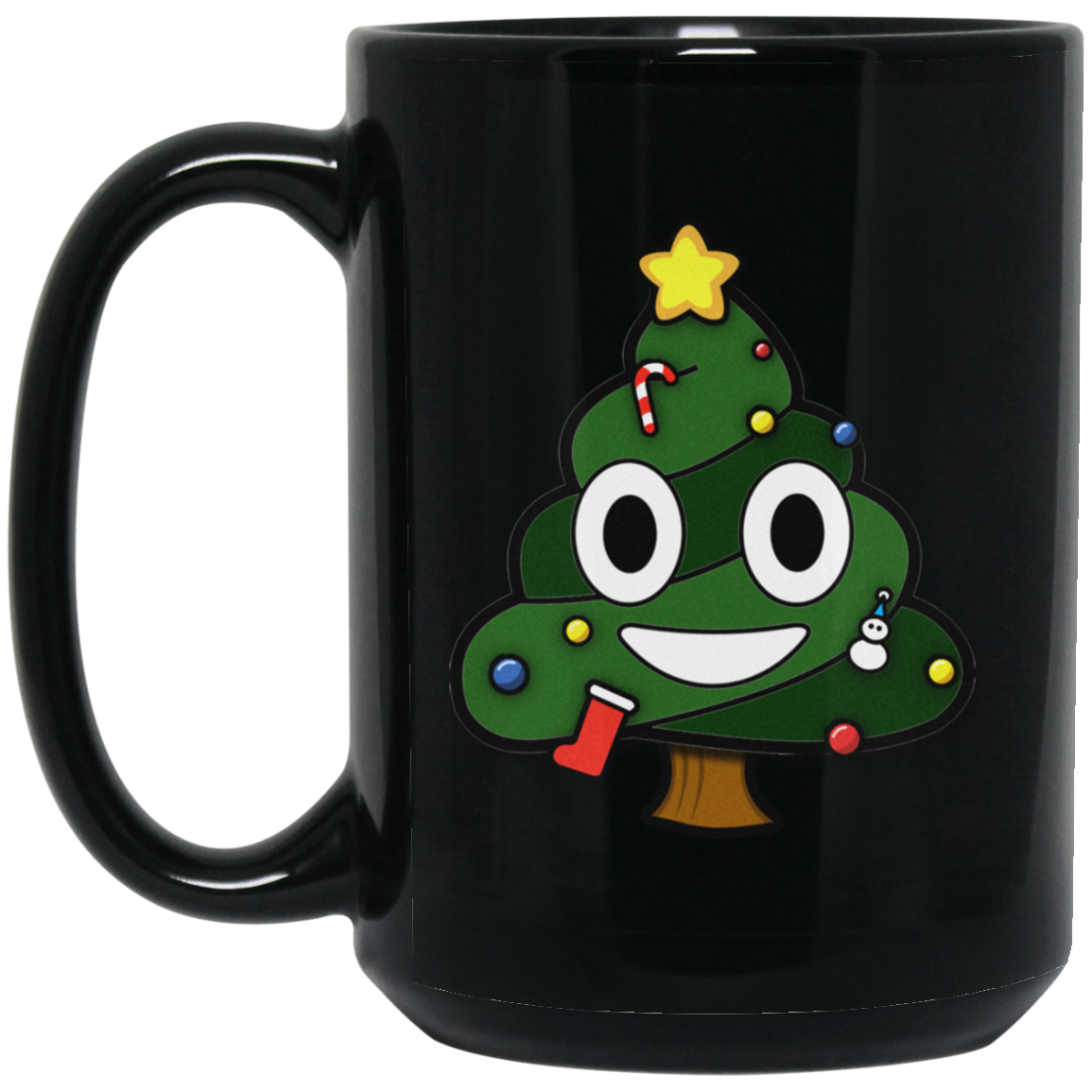 Christmas Tree Poop Emoticon Funny Christmas Shirt