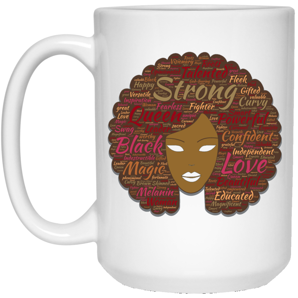 Afro Word Art Black History Month Natural Hair T-Shirt