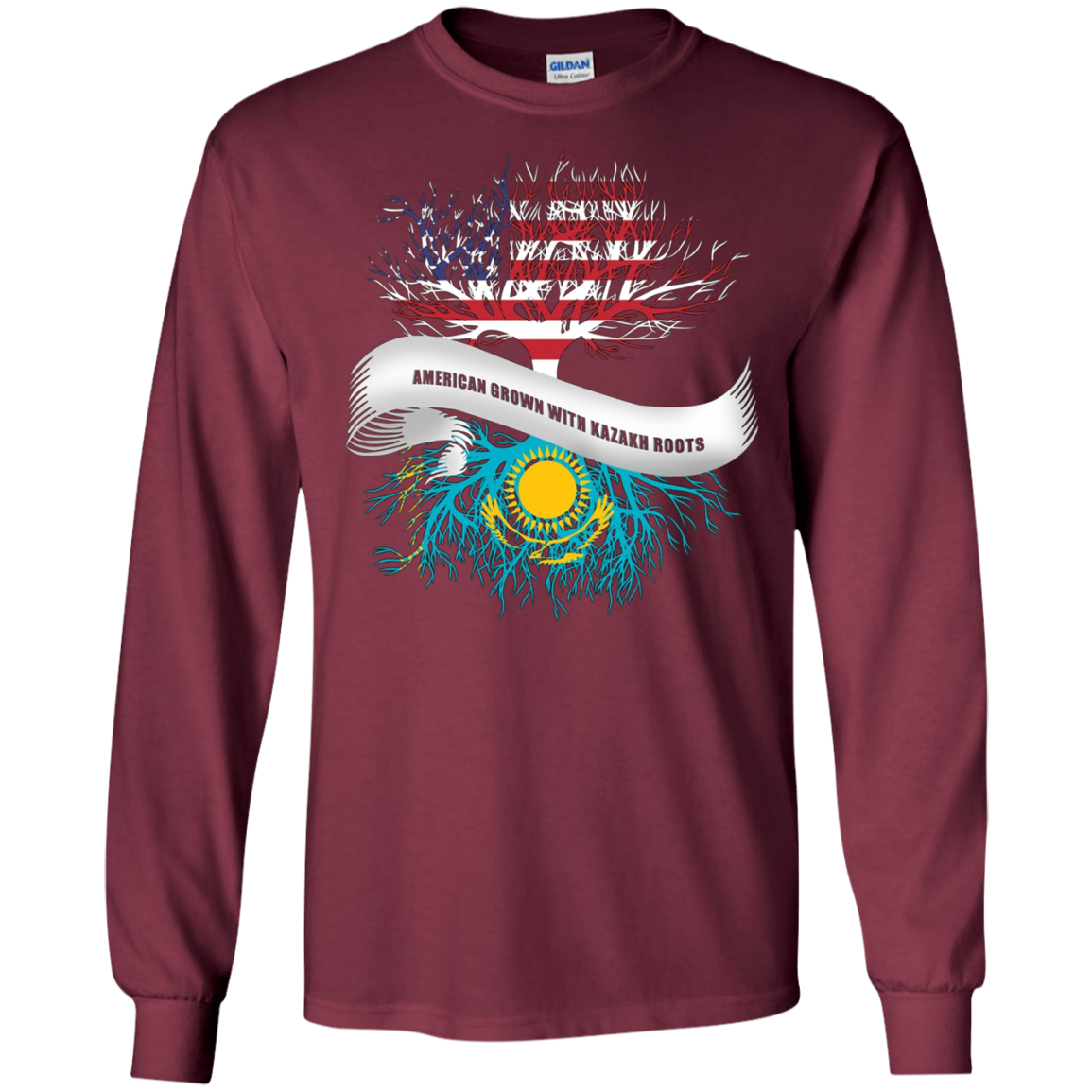 American Grown with Kazakh Roots T-Shirt Kazakhstan Tee