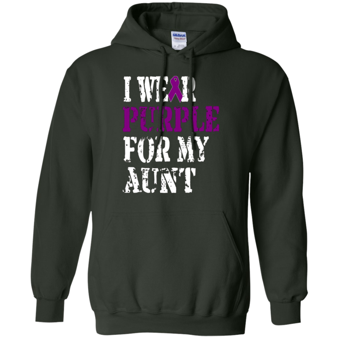 Alzheimer's Awareness Tshirt I Wear Purple For My Aunt