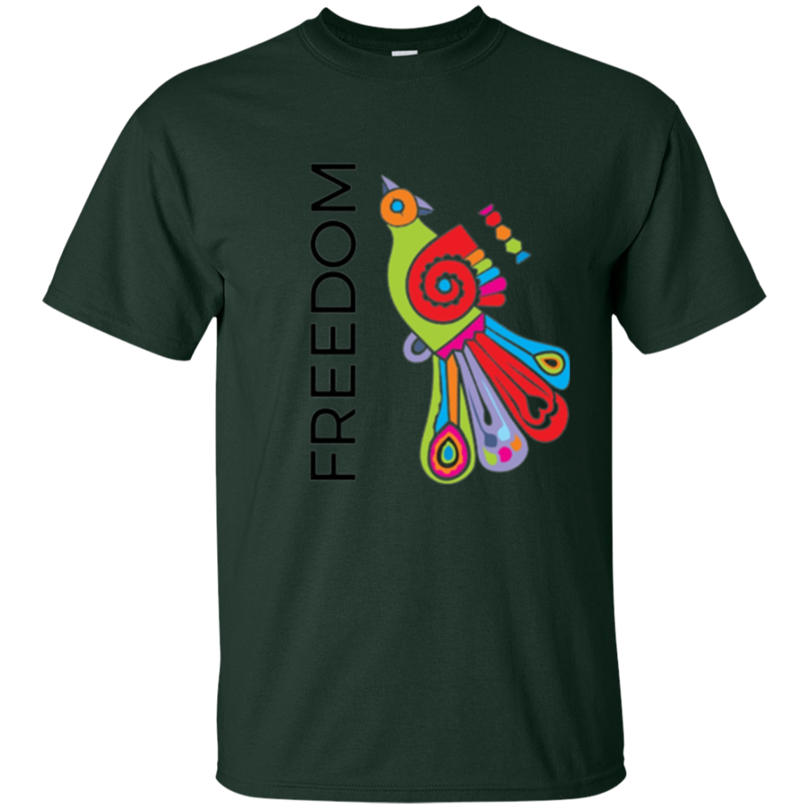 "Freedom" Bright Colorful Bird Diversity Unity T-Shirt
