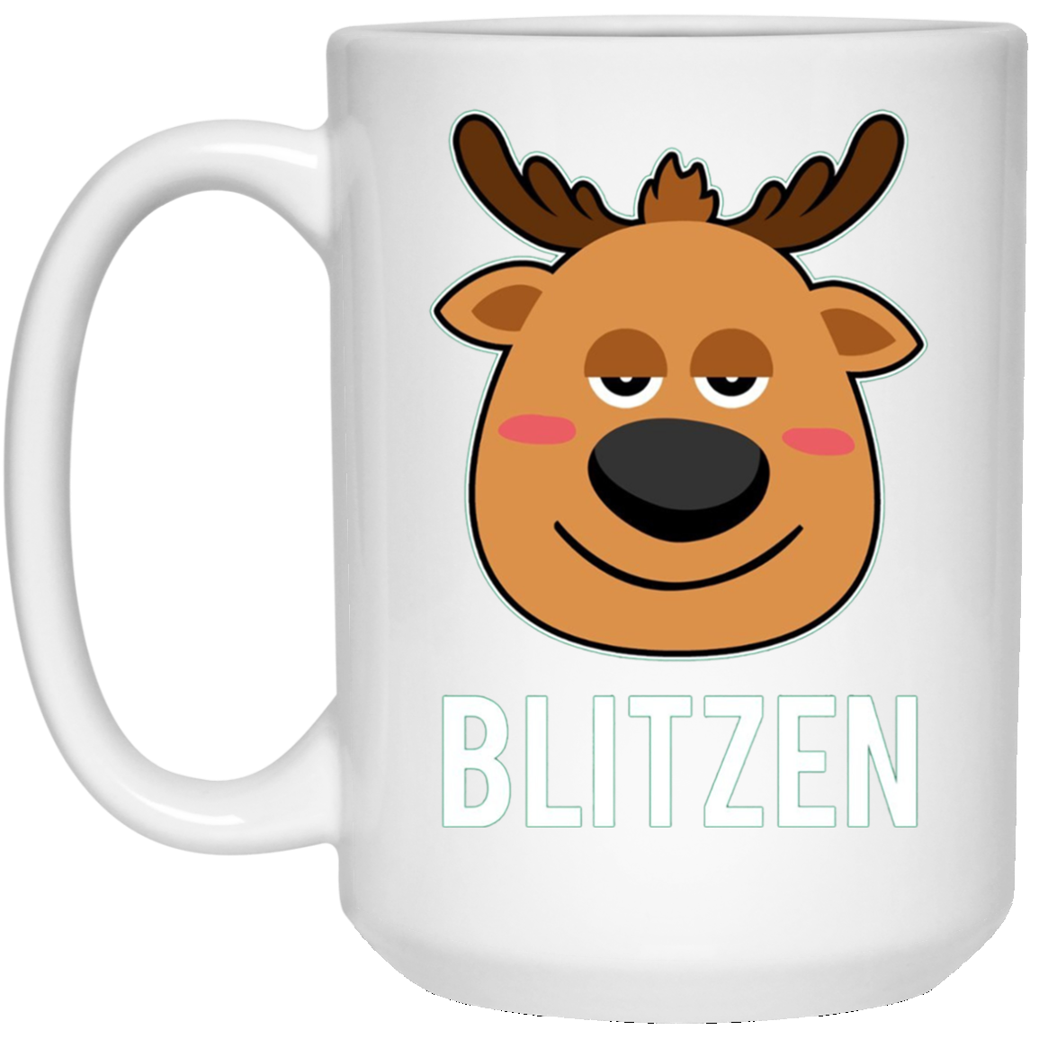 Santa Reindeer Blitzen T-Shirt Christmas Group Costume Tee