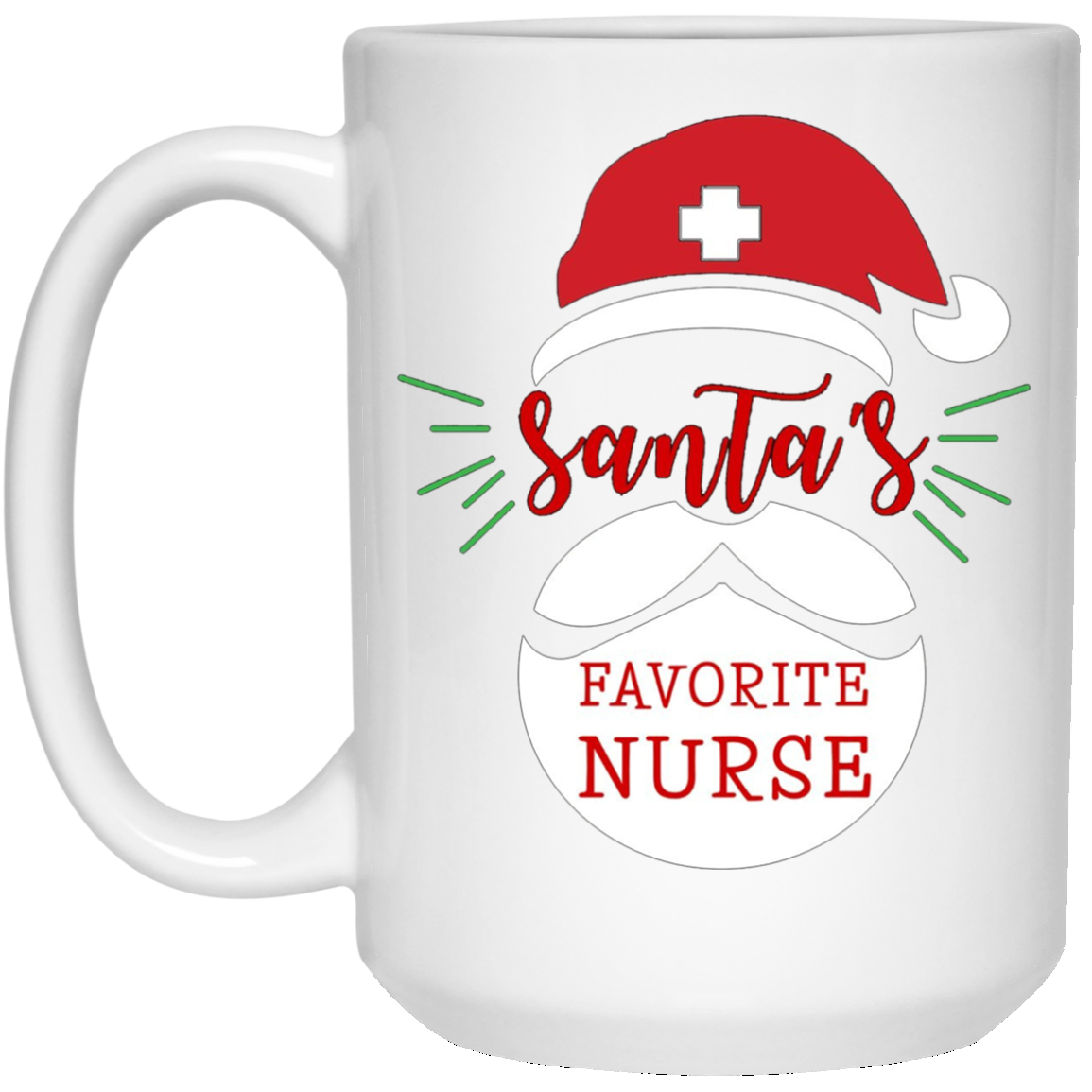 Santa's Favorite Nurse Funny Nurse Christmas T-Shirt