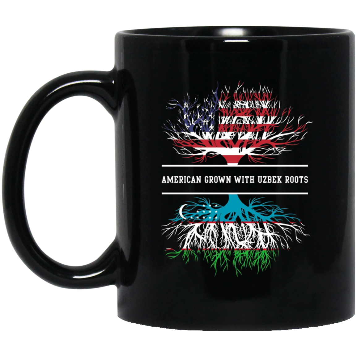 American Grown With Uzbek Roots T-Shirt Uzbekistan Tee