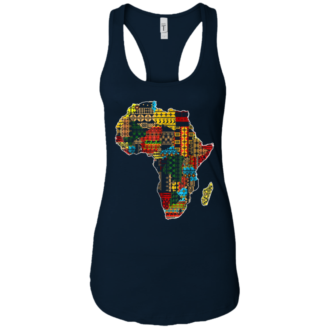 African pride traditional ethnic pattern Africa map t-shirt