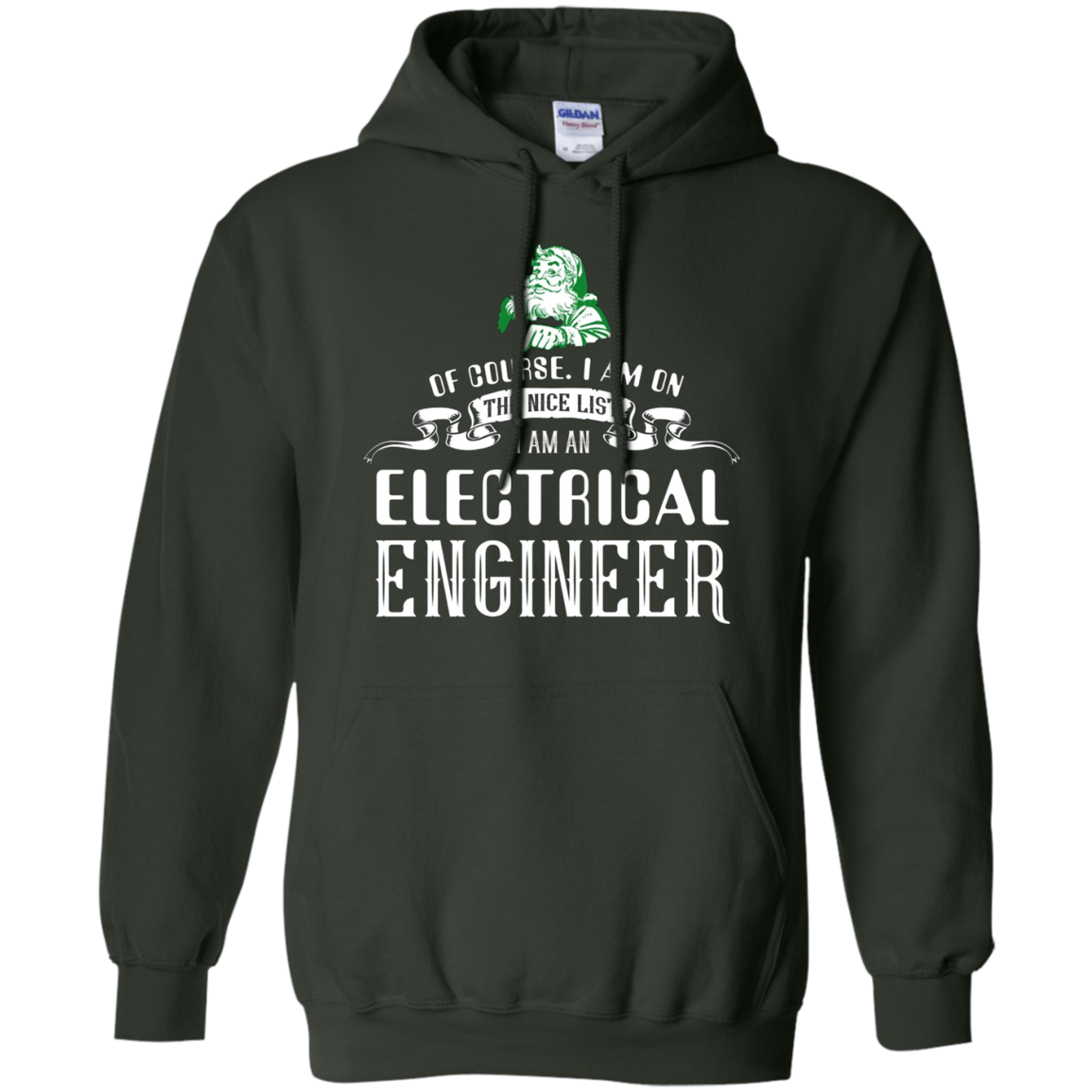 Santa Electrical Engineer Funny Tshirt on Christmas Holiday