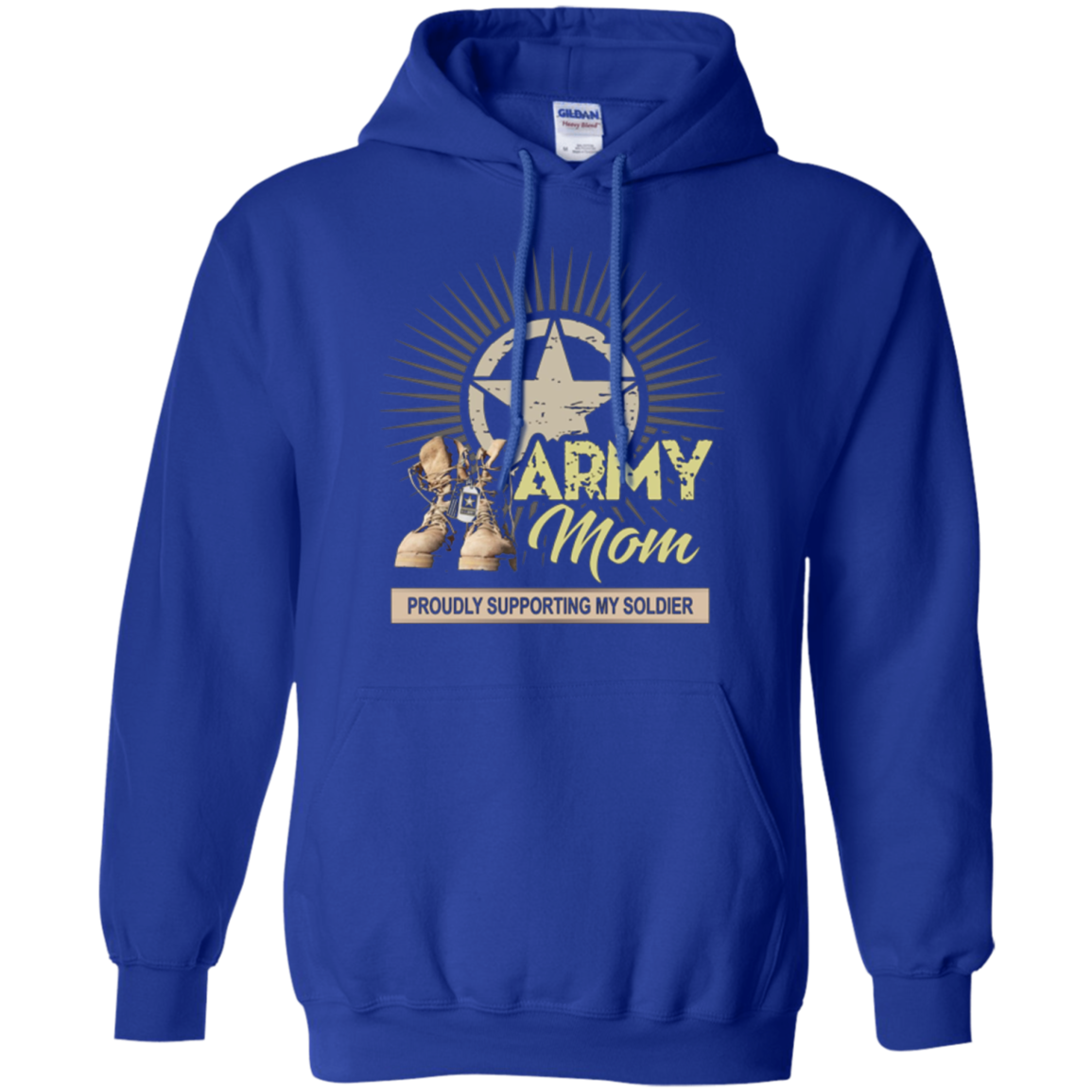 Army Mom Proudly Supporting My Soldier T-Shirt Veterans Gift