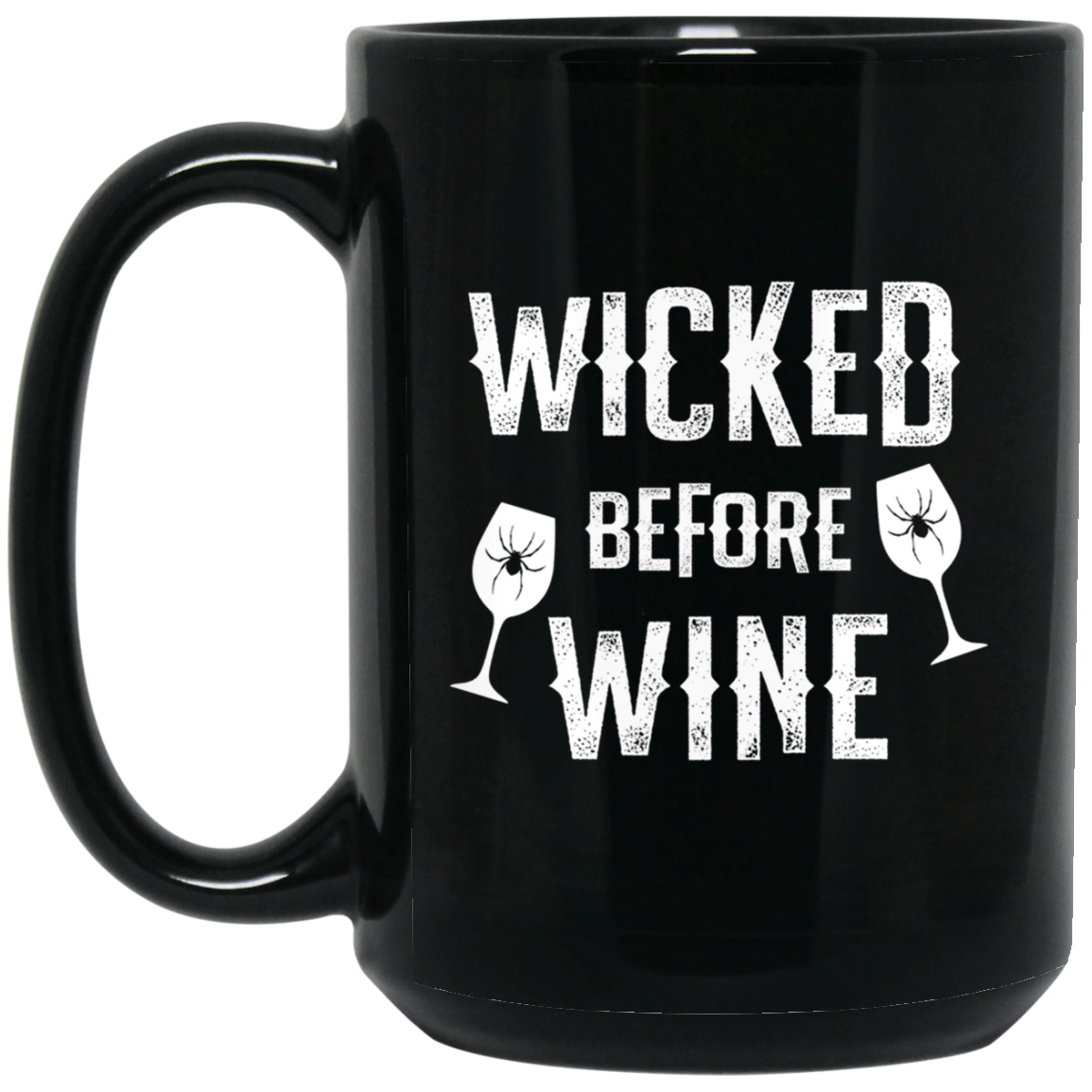 Funny Halloween Wine Long Sleeve Shirt Wicked Before Wine