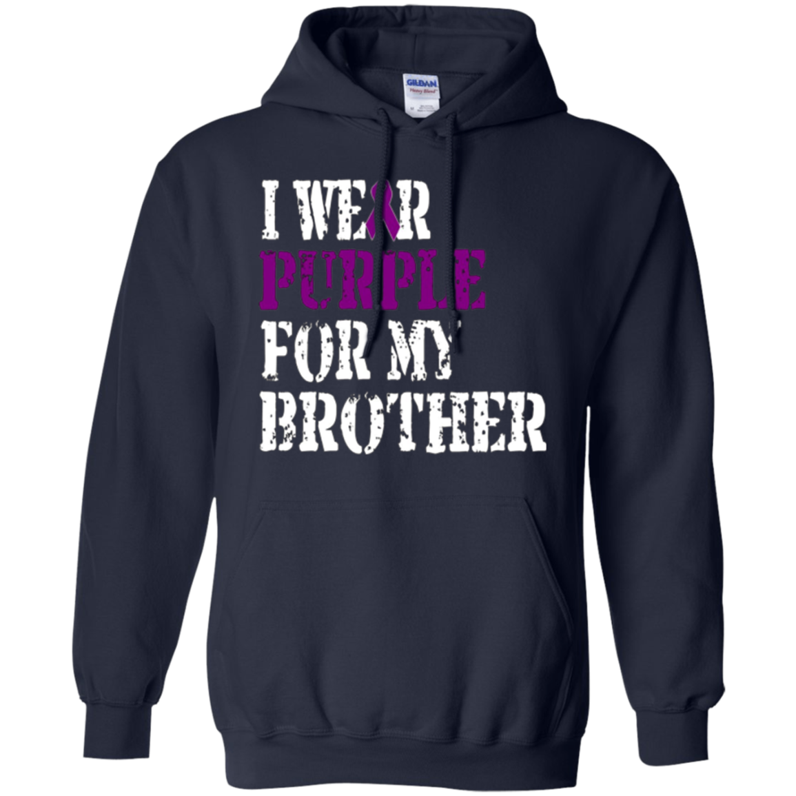 Alzheimer's Awareness T-shirt I Wear Purple For My Brother