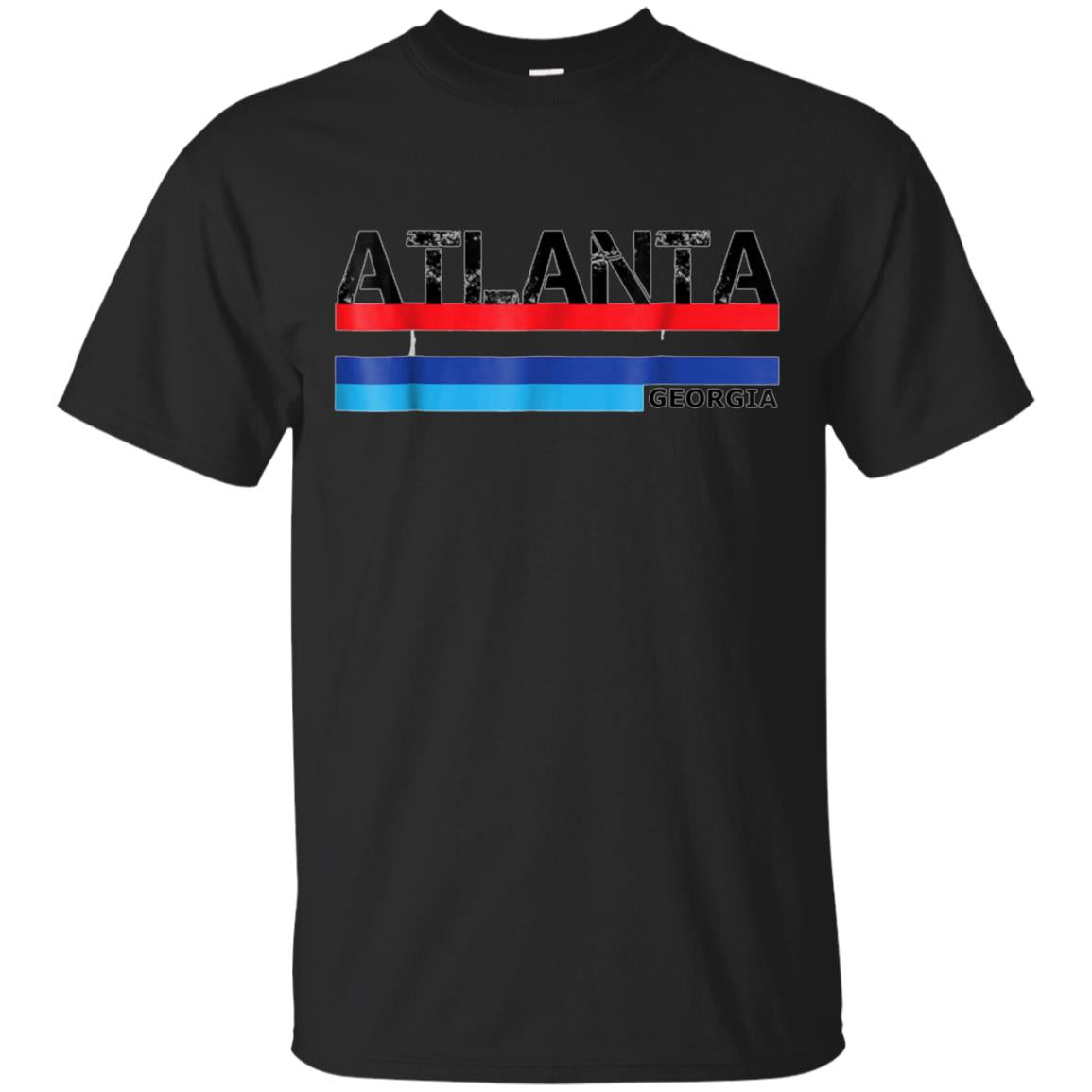Atlanta, Georgia 1980s Vintage Style USA Colours T Shirt