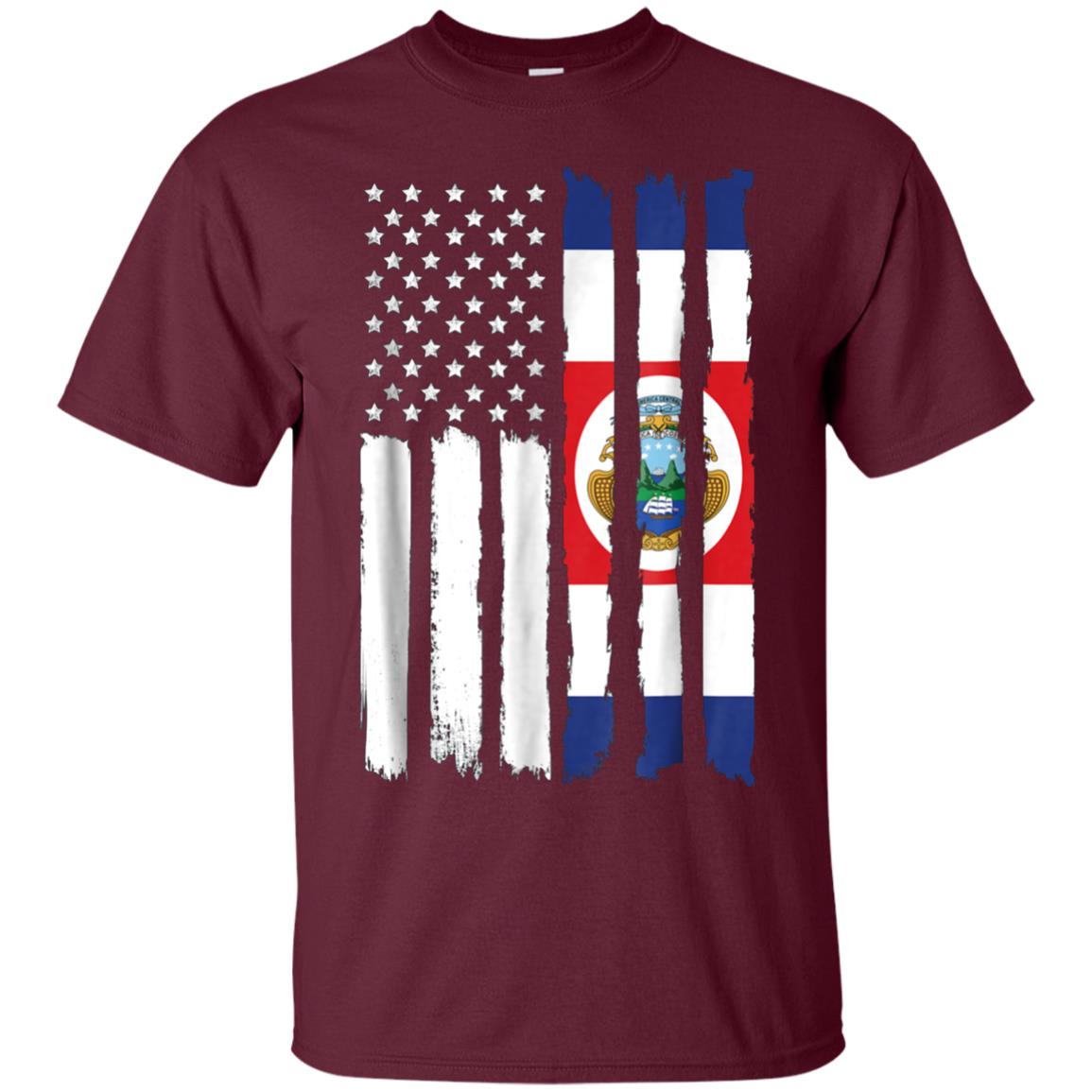 American Costa Rica Patriotic Flag T-shirt