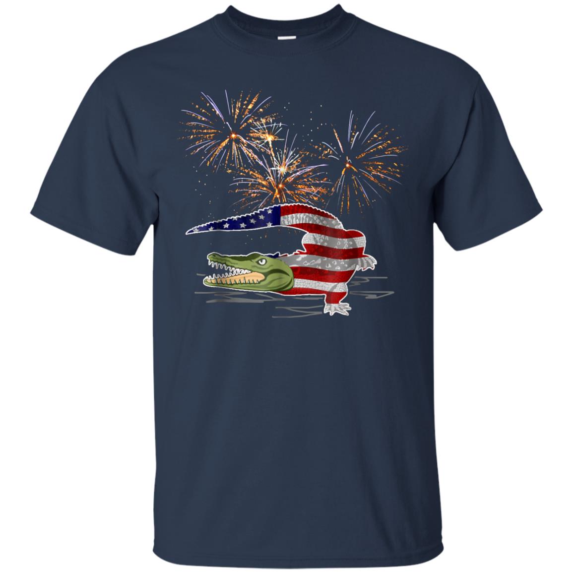 Alligator Firework 4th Of July Shirt Independence Day