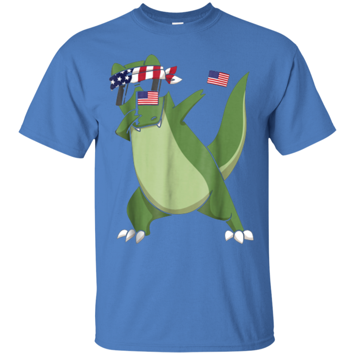 American Pride T-Rex Dinosaur USA Dabbing Funny T Shirt
