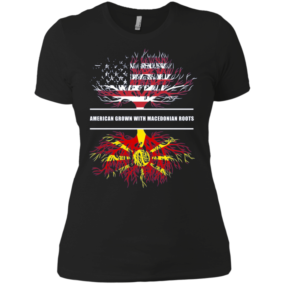 American Grown With Macedonian Roots T-Shirt Macedonia Shirt
