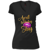 Image of April Birthday Purple Lips Slay T-shirt Birthday Gift