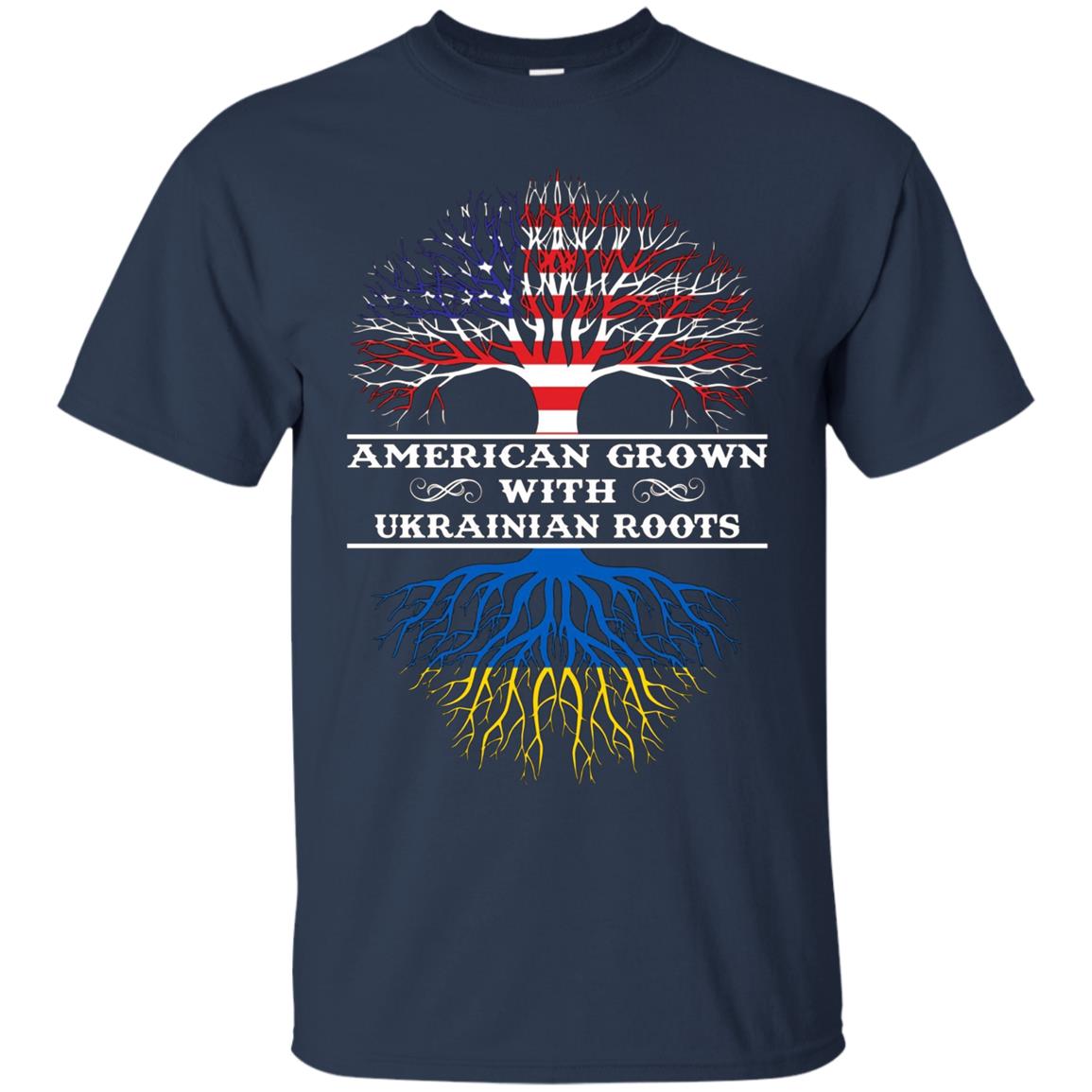 American Grown With UKRAINIAN Roots Tee Shirt