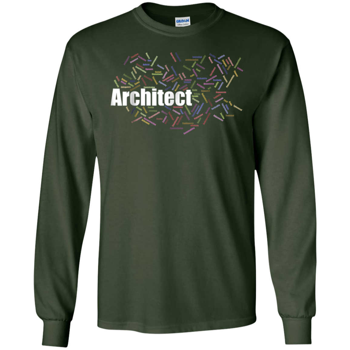 Architect Gift Terms T-Shirt Word Cloud Planner Draftsman