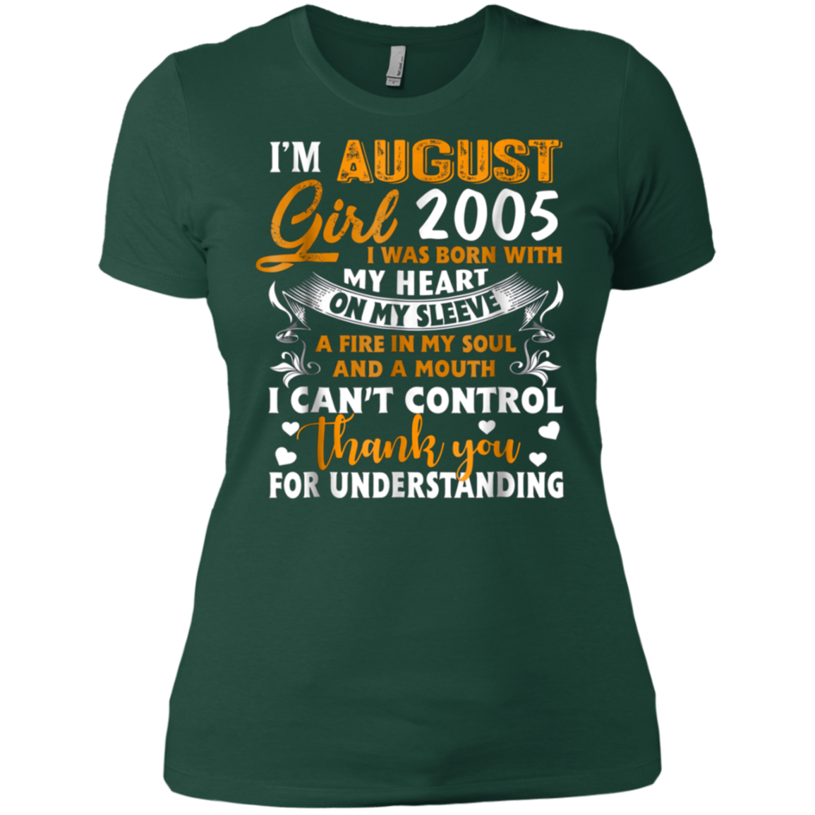 August 2005 Girl Gifts 13 Years Old 13th Birthday T-Shirt