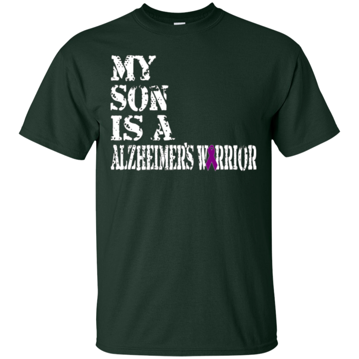 Alzheimer's Awareness Shirt For Son Purple Ribbon Tee