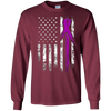 Image of T-shirt Alzheimer, Chemise Grunge drapeau américain