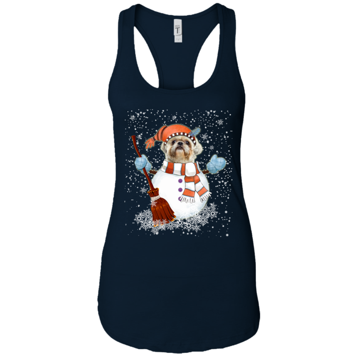 Christmas Snowman Shih Tzu Funny T-shirt