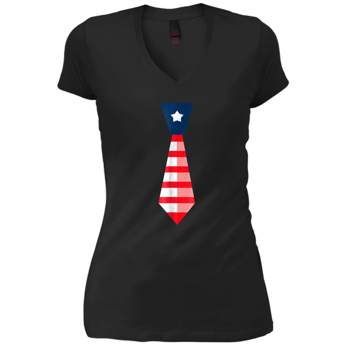 4th of July T-Shirt-Cute Fourth of July American Necktie Tee
